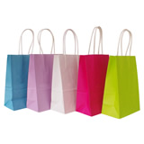 White Kraft Paper Shoppers Bag 